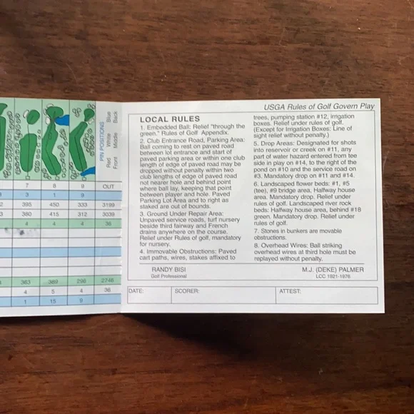 Arnold Palmer Signed Latrobe Country Club Scorecard in Gold Frame
